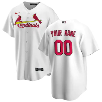 youth nike white st louis cardinals home replica custom jersey